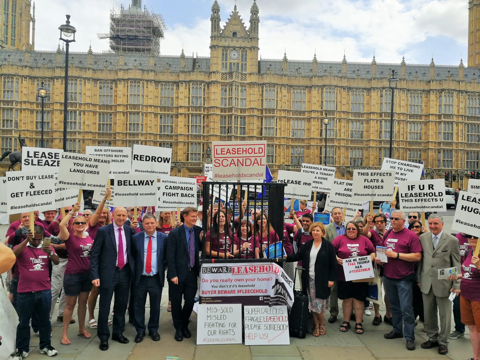 Justin joins protesters and MPs in Westminster