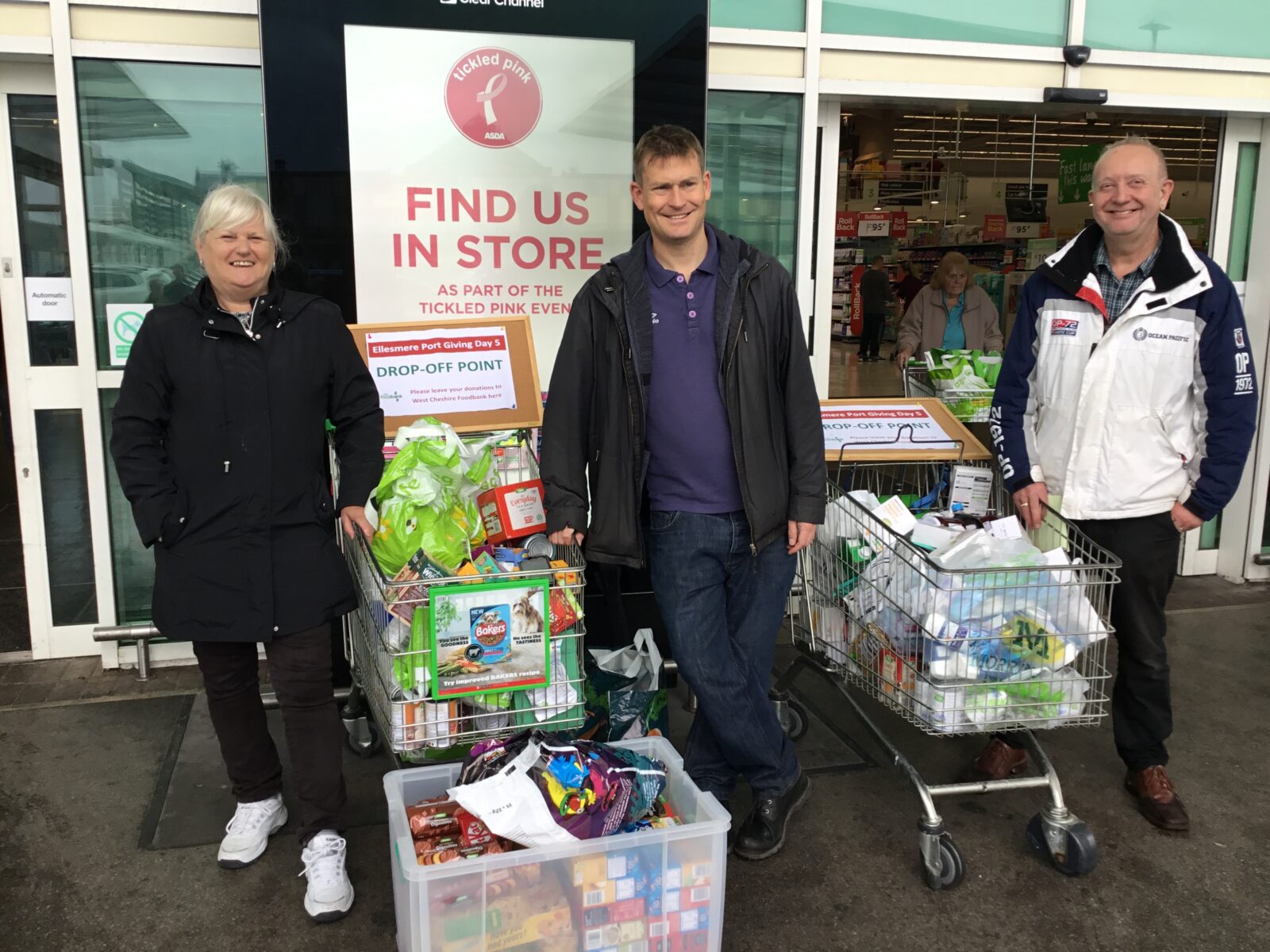 Justin collecting for the foodbank