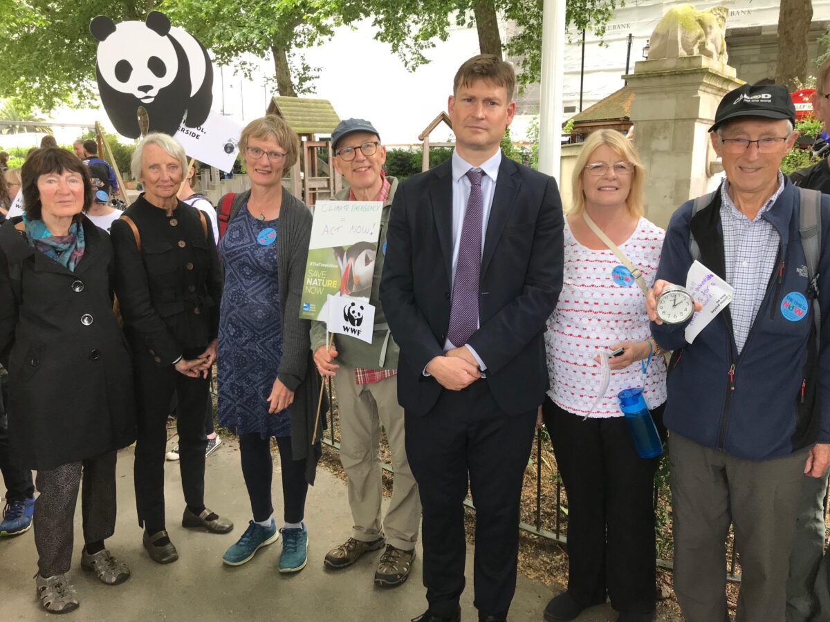Photo shows Justin with constituents at ‘The Time is Now’ lobby.