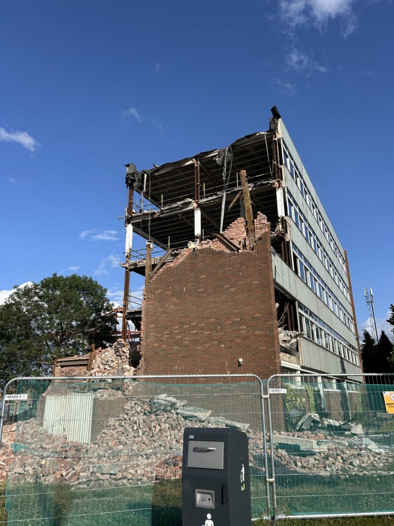 Former council offices getting demolished to make way for new housing as part of £14.8 million regeneration.