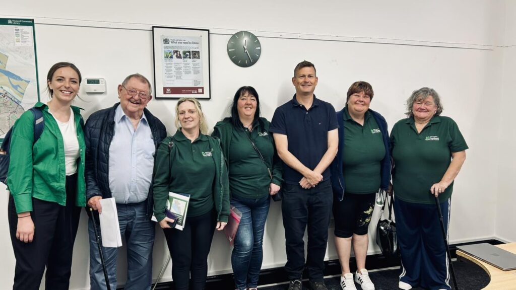Justin Madders MP with representatives from West Cheshire Foodbank and Wirral Foodbanks.
