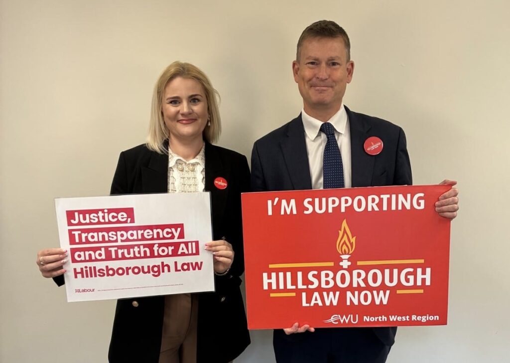 Justin Madders MP with Victims Minister Alex Davies-Jones MP.